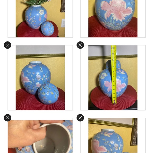 ginger jars large lid vase oriental vase satsuma pottery WBIHalloween Jar 10"x 7 - Picture 2 of 3